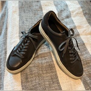 🩶Banana Republic Diago Leather and Suede Dark Gray Mens Sz 8.5 Ortolite🩶